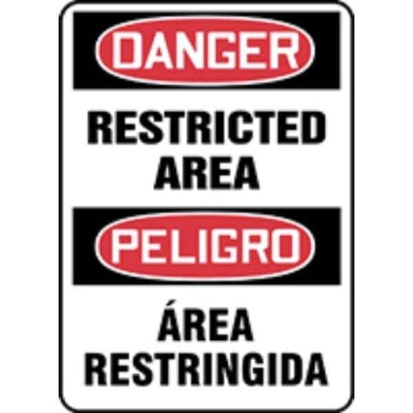 Accuform BILINGUAL OSHA DANGER Safety Sign DO SBMADM114VP - main